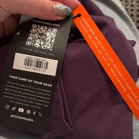 TLF Women’s Tempo High Waisted Workout Leggings in Dark Grape - Size L - Picture 2 of 5